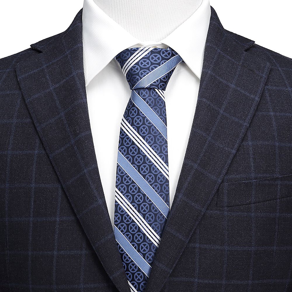 X-Men Symbol Silk Tie for Adults &ndash; Navy Blue
