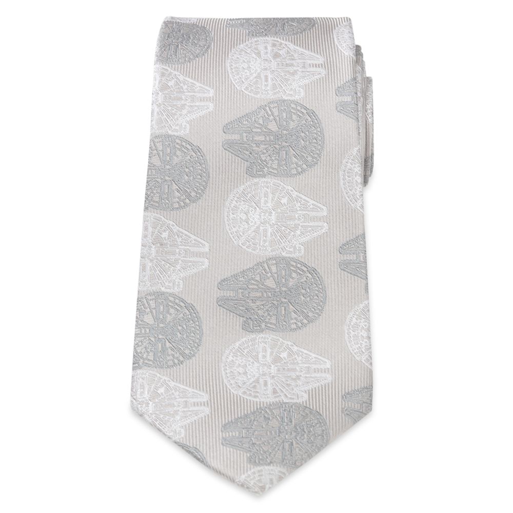 Millennium Falcon Gray Silk Tie for Adults &ndash; Star Wars