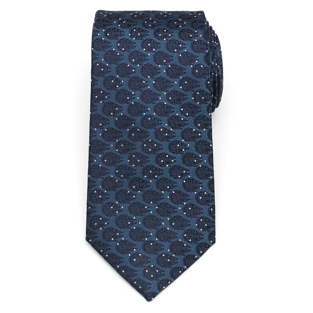 Millennium Falcon Dot Blue Silk Tie for Adults &ndash; Star Wars