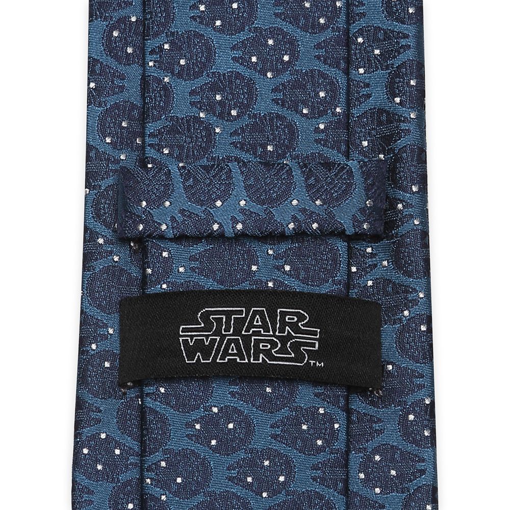 Millennium Falcon Dot Blue Silk Tie for Adults &ndash; Star Wars