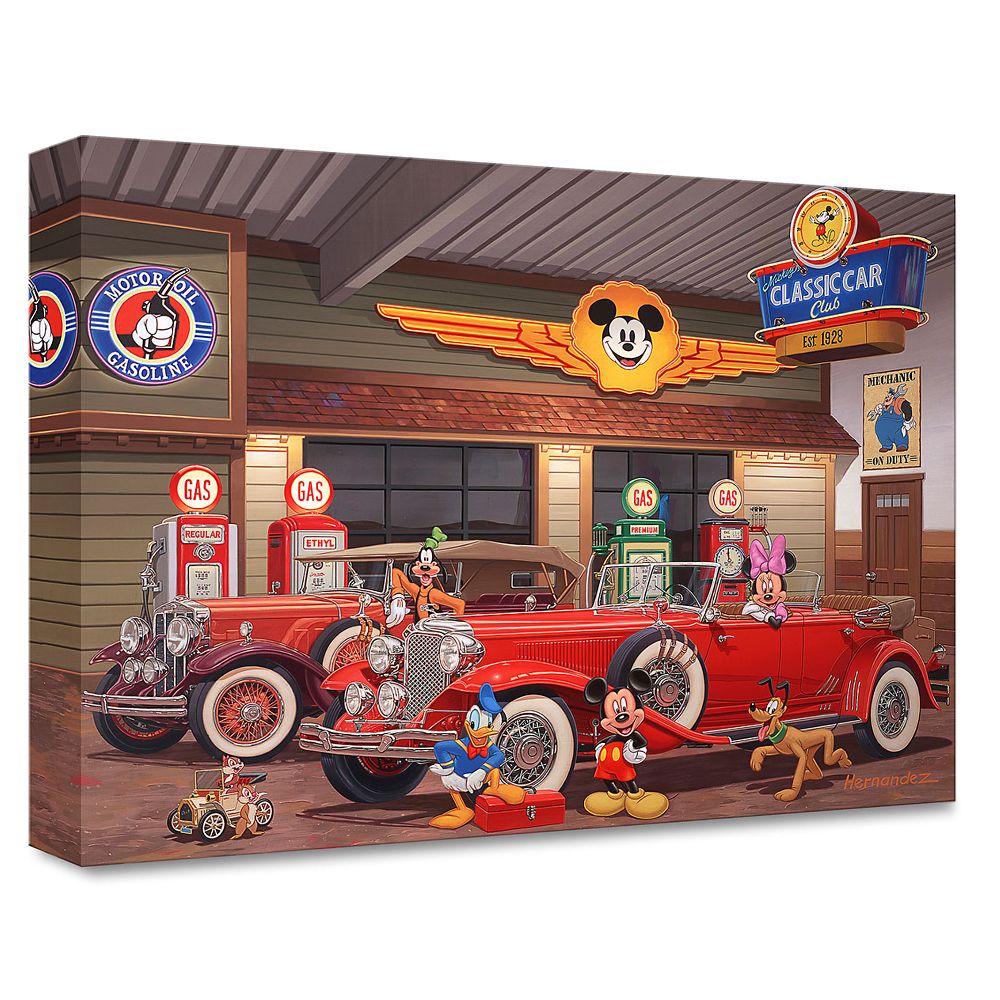 ''Mickey's Classic Car Club'' Gallery Wrapped Canvas by Manuel Hernandez &ndash; Limited Edition