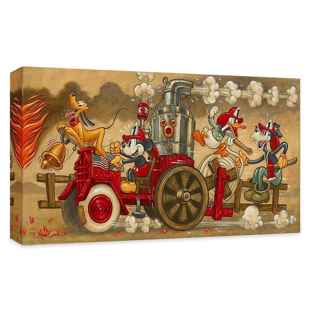 ''Mickey's Fire Brigade'' Gallery Wrapped Canvas by Tim Rogerson &ndash; Limited Edition