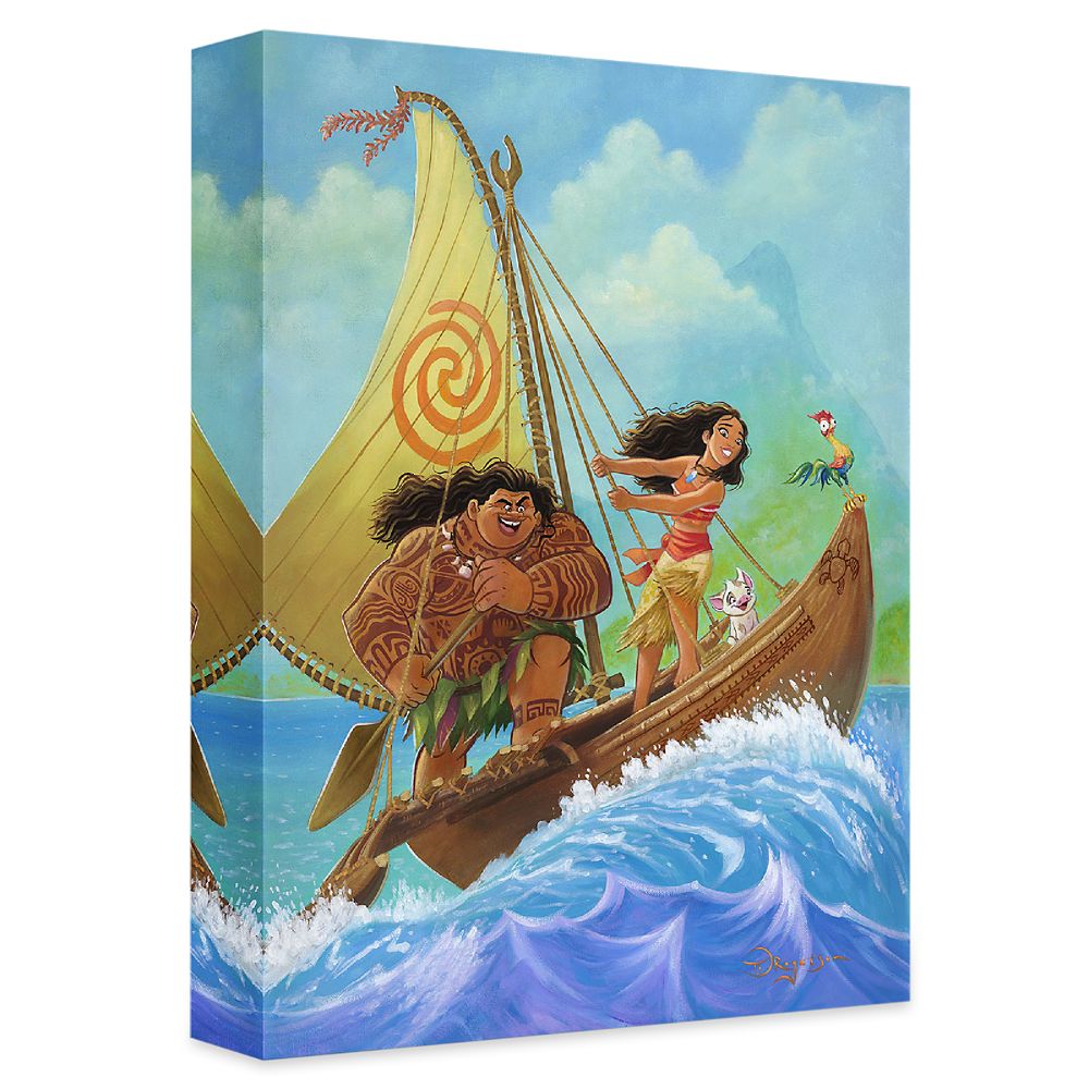 ''Moana Knows the Way'' Gallery Wrapped Canvas by Tim Rogerson &ndash; Limited Edition