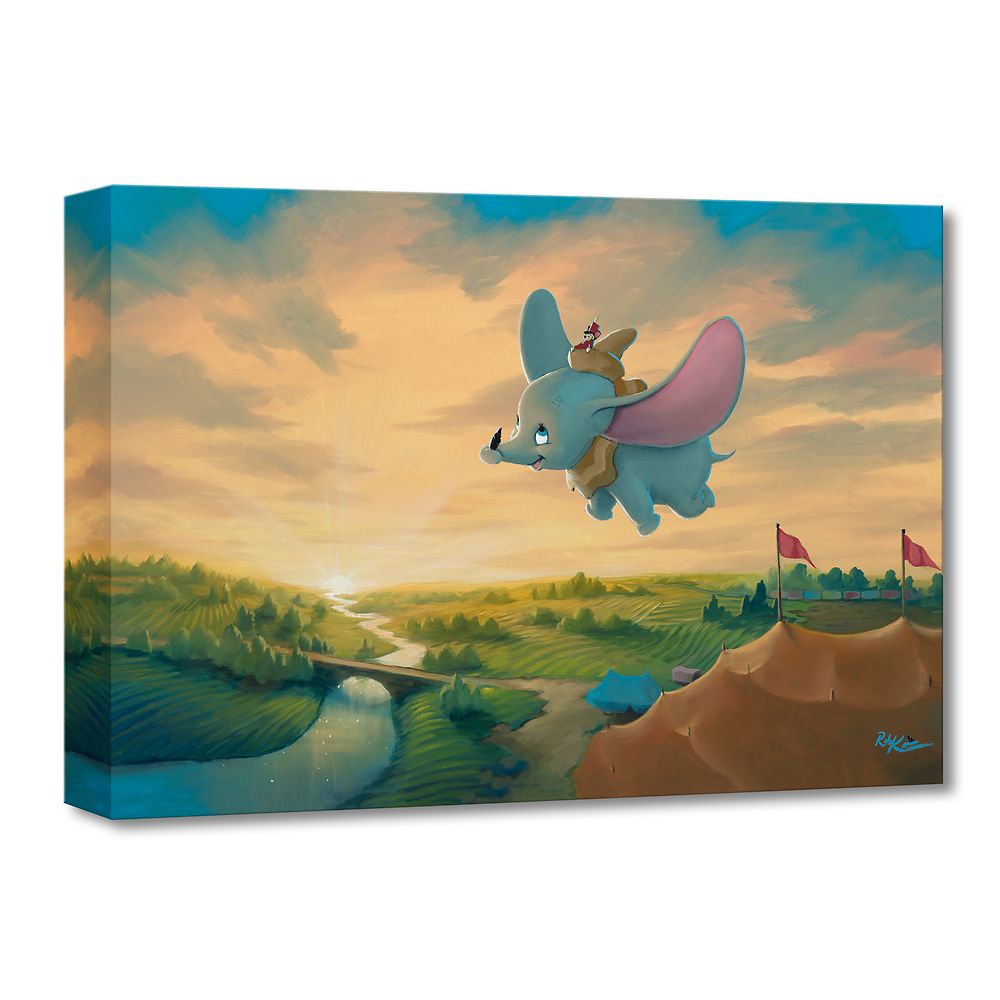 Dumbo ''Flight Over the Big Top'' Gicle on Canvas by Rob Kaz Official shopDisney