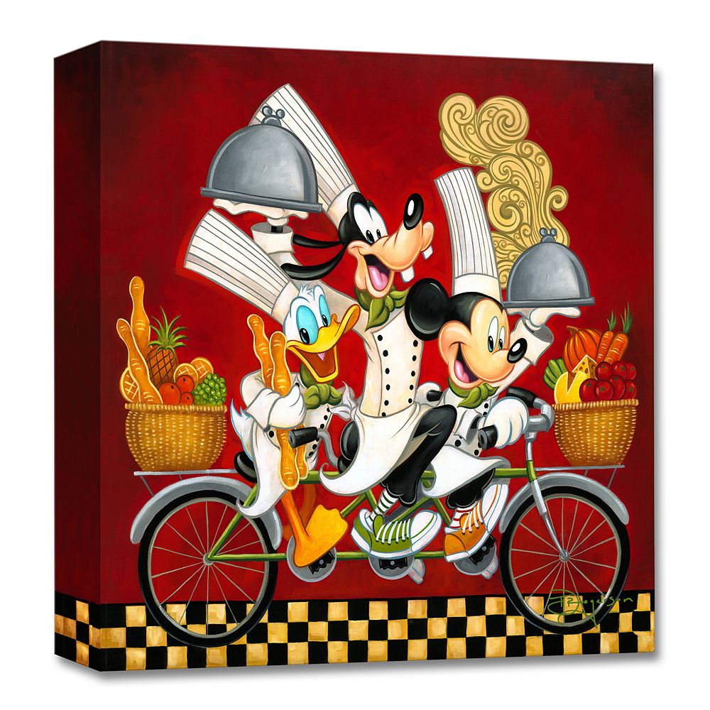 Mickey Mouse and Friends ''Wheeling with Flavor'' Gicle on Canvas by Tim Rogerson Official shopDisney