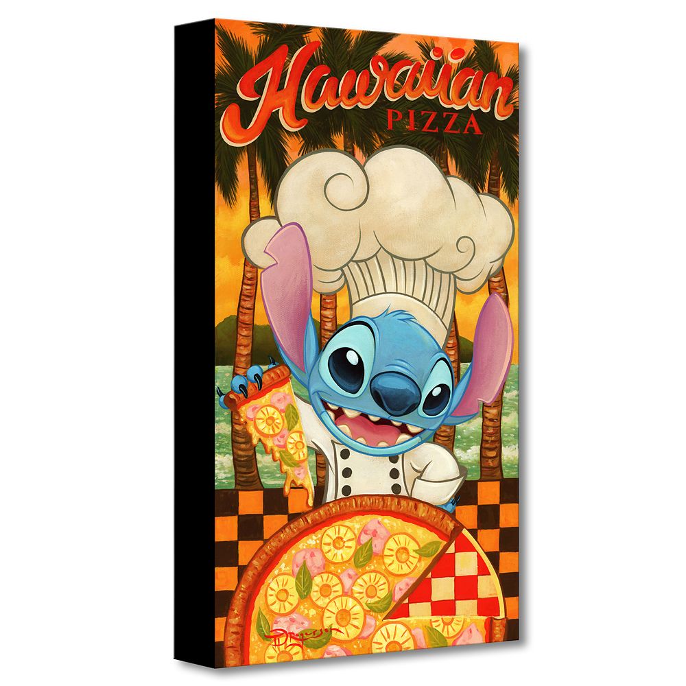 Stitch ''Hawaiian Pizza'' Gicle on Canvas by Tim Rogerson Official shopDisney