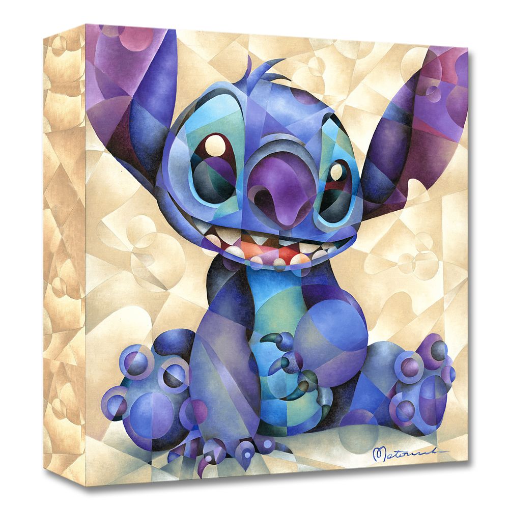 Stitch ''Cute and Fluffy'' Gicle on Canvas by Tom Matousek Official shopDisney