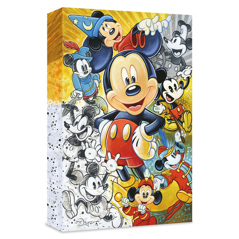 90 Years of Mickey Mouse Gicle on Canvas by Tim Rogerson Limited Edition Official shopDisney