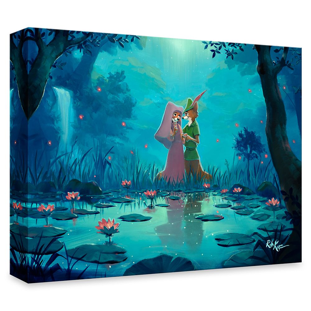 Robin Hood and Maid Marian ''Moonlight Proposal'' by Rob Kaz Canvas Artwork &ndash; Limited Edition