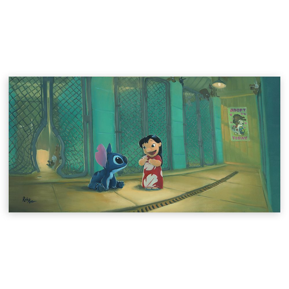 Lilo & Stitch ''Welcome to the Family'' by Rob Kaz Canvas Artwork Limited Edition Official shopDisney