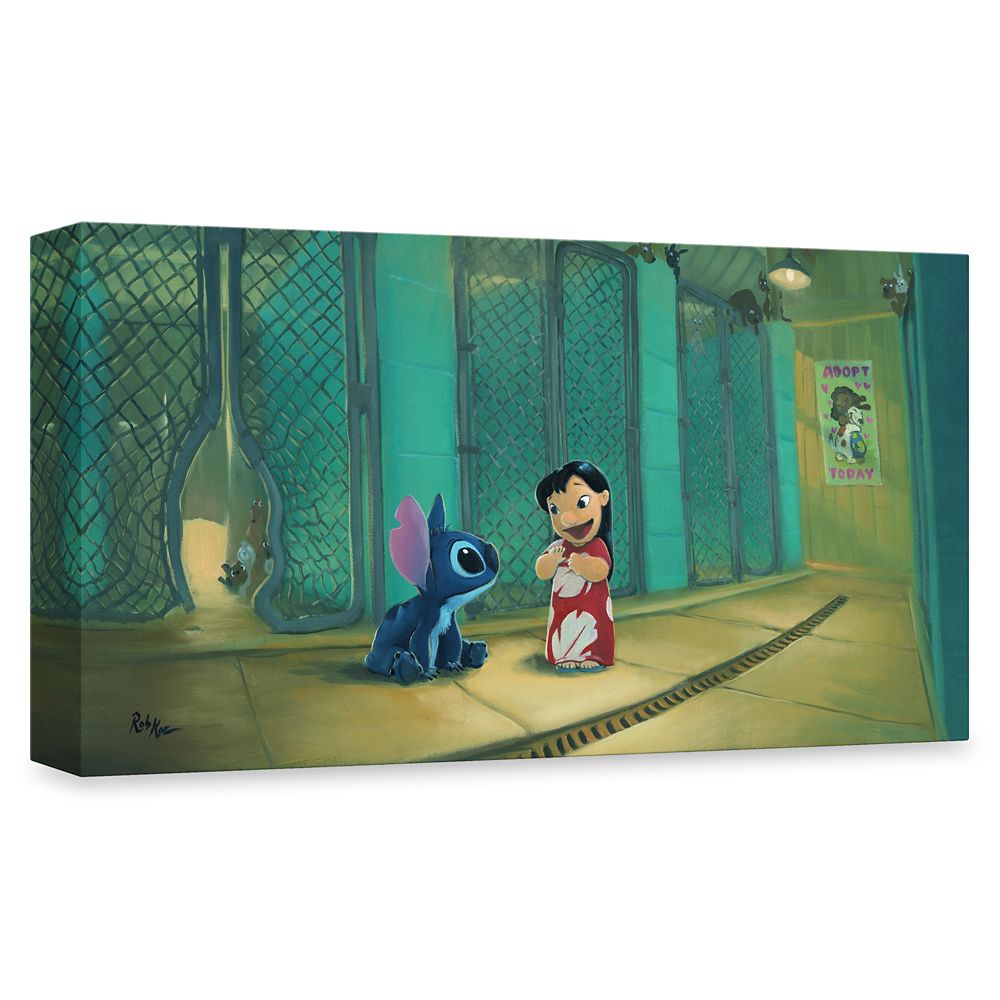 Lilo & Stitch ''Welcome to the Family'' by Rob Kaz Canvas Artwork &ndash; Limited Edition