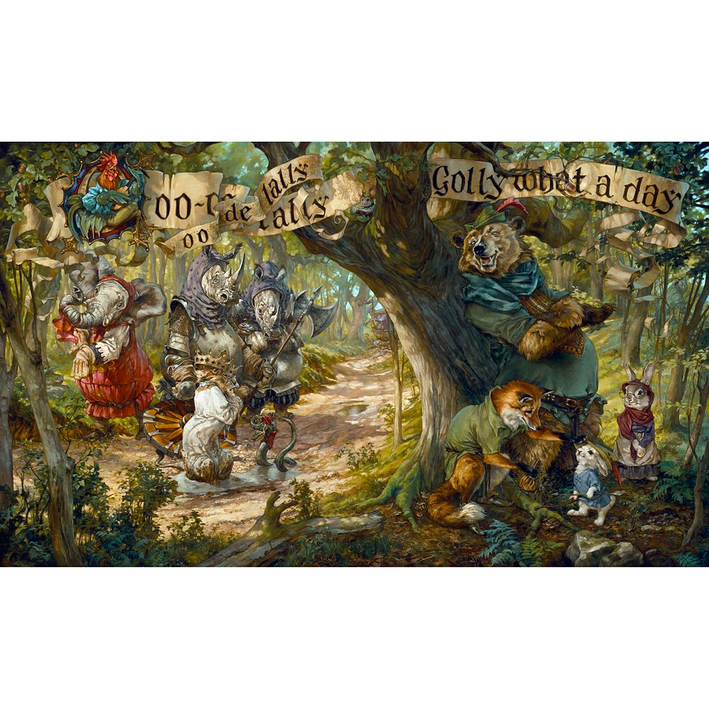 Robin Hood Oo-De-Lally by Heather Edwards Hand-Signed & Numbered Canvas Artwork  Limited Edition Official shopDisney