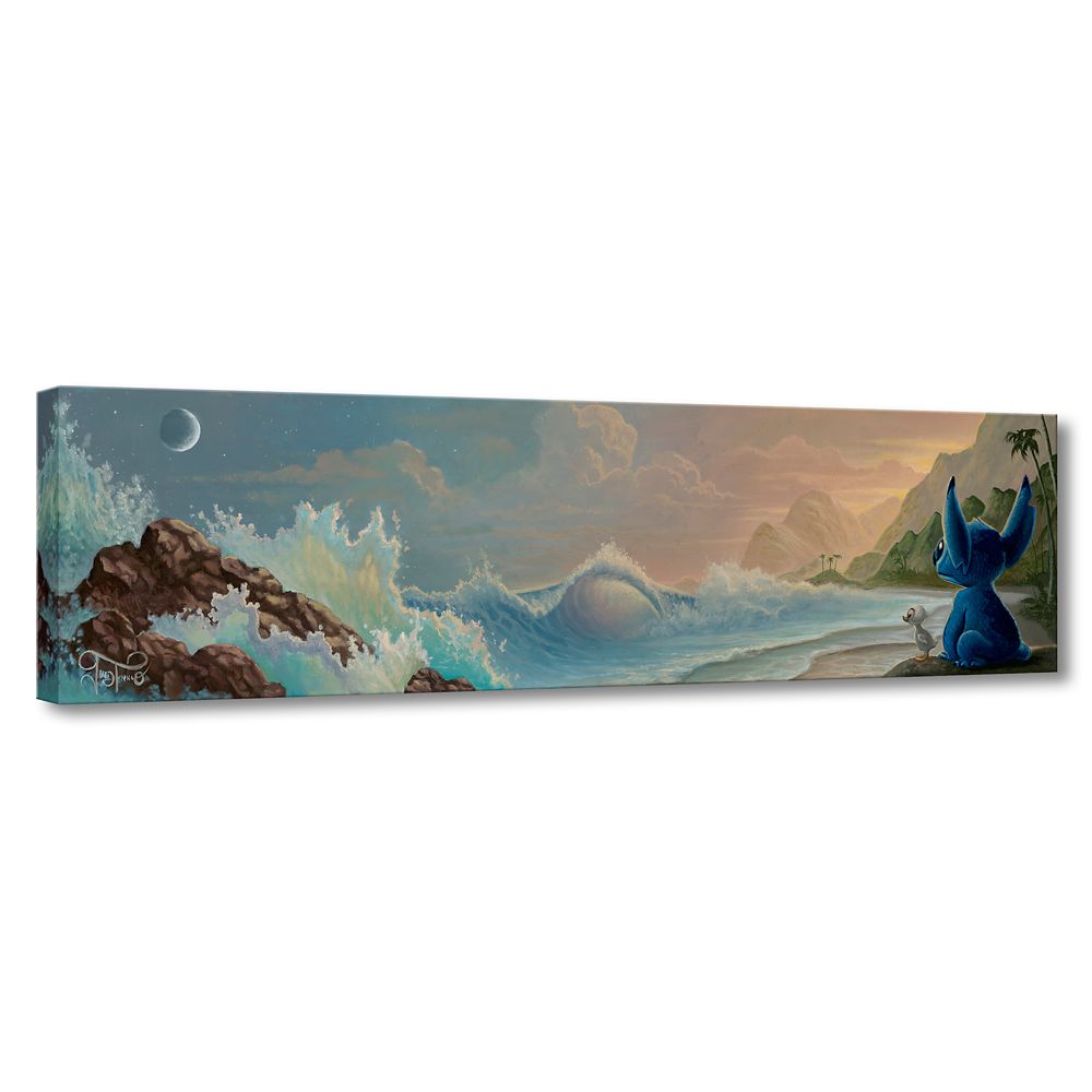 Stitch ''Aloha Sunset'' by Jared Franco Hand-Signed & Numbered Canvas Artwork &ndash; Limited Edition