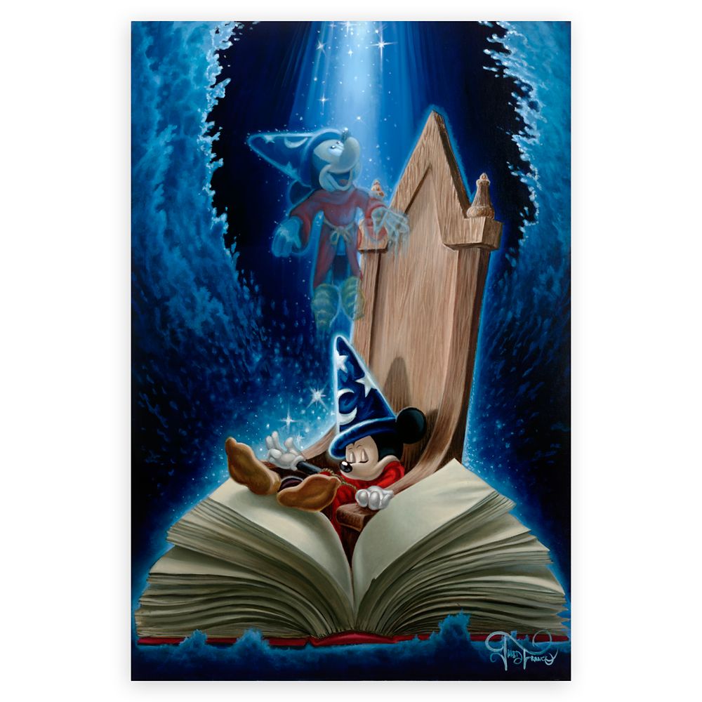 Sorcerer Mickey Mouse ''Dreaming of Sorcery'' by Jared Franco Hand-Signed & Numbered Canvas Artwork Limited Edition Official shopDisney