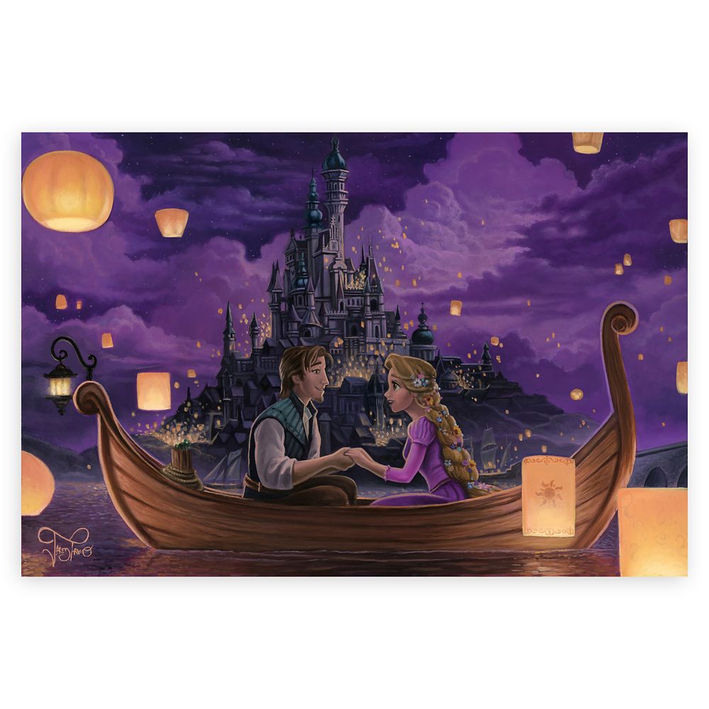 Rapunzel and Flynn ''Festival of Lights'' by Jared Franco Hand-Signed& Numbered Canvas Artwork – Limited Edition