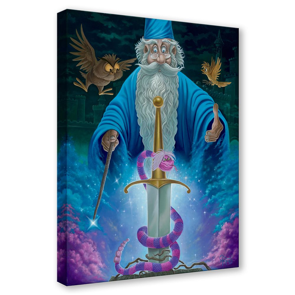 The Sword in the Stone ''Merlin's Domain'' by Jared Franco Hand-Signed & Numbered Canvas Artwork &ndash; Limited Edition