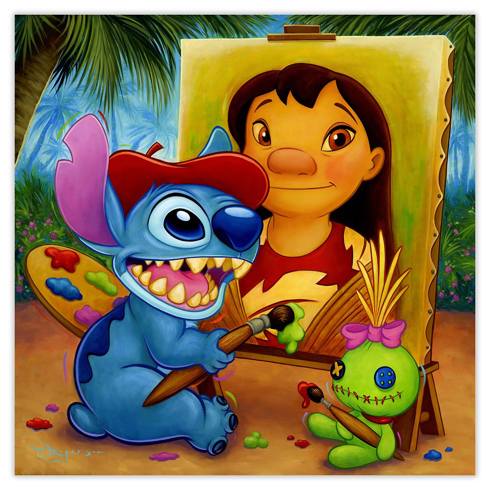 Lilo & Stitch ''The Mona Lilo'' Signed Giclée by Tim Rogerson – Limited Edition