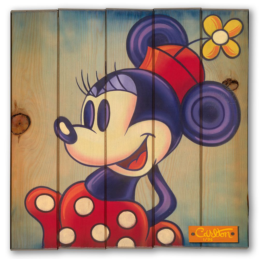 Minnie Mouse ''Little Miss Minnie'' Signed Gicle on Wood by Trevor Carlton Limited Edition Official shopDisney