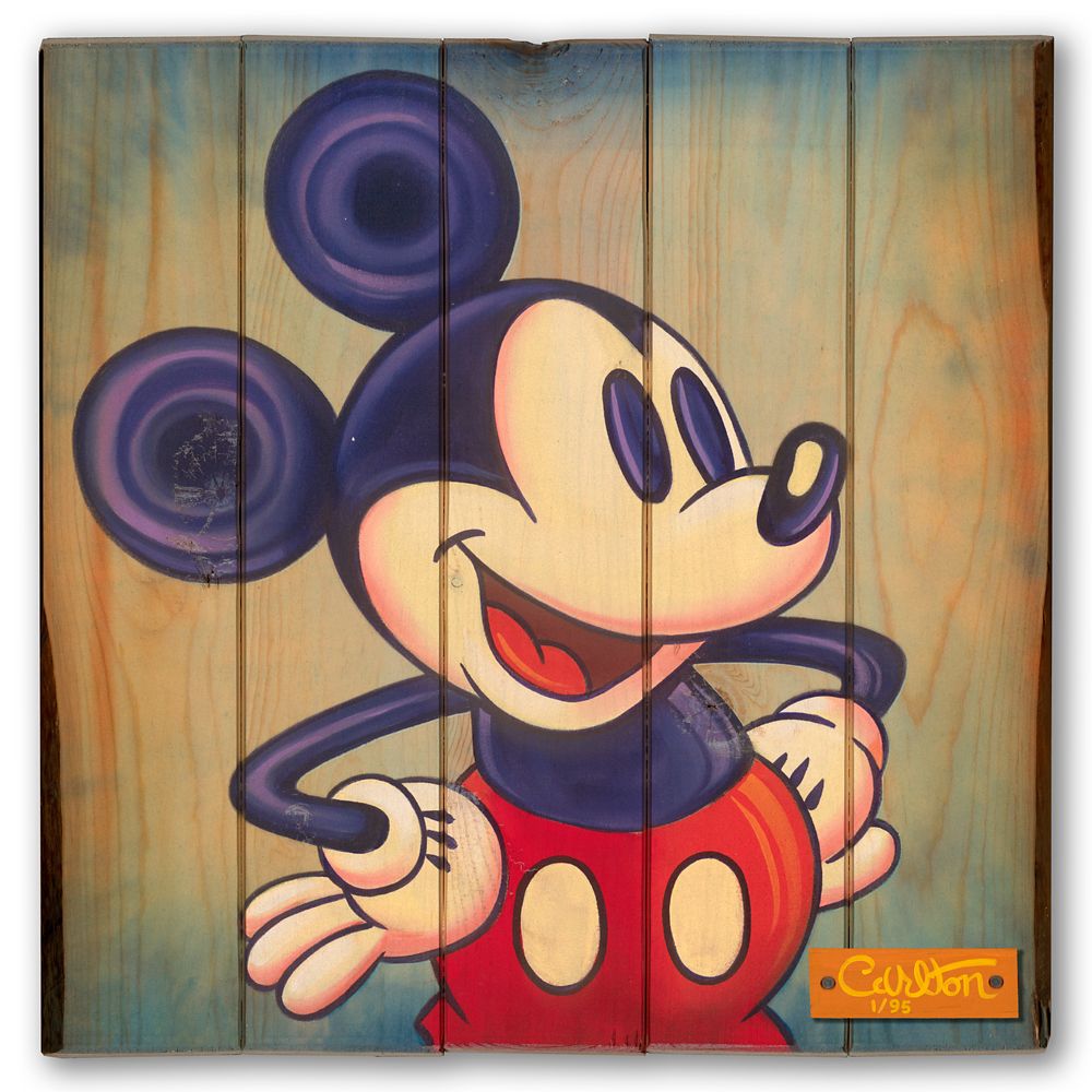 Mickey Mouse ''Proud to Be a Mouse'' Signed Gicle on Wood by Trevor Carlton Limited Edition Official shopDisney