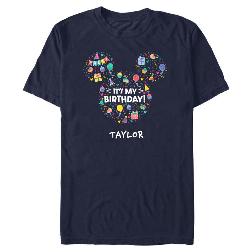 Mickey Mouse Icon Its My Birthday T-Shirt for Adults Customized Official shopDisney