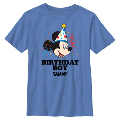 Детские футболки Disney Mickey Mouse ''Birthday Boy'' T-Shirt – Customized