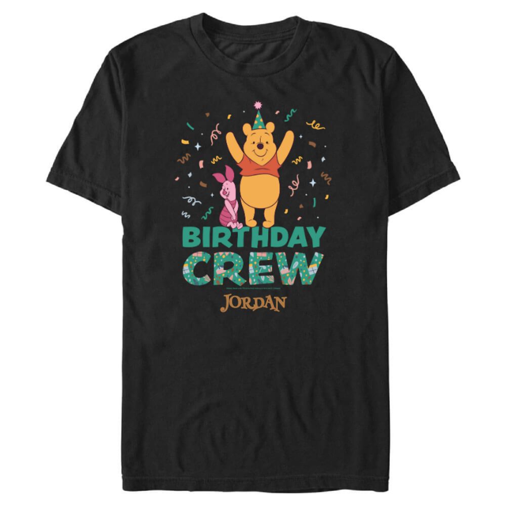 Winnie the Pooh and Piglet ''Birthday Crew'' Party Matching T-Shirt for Adults – Customized
