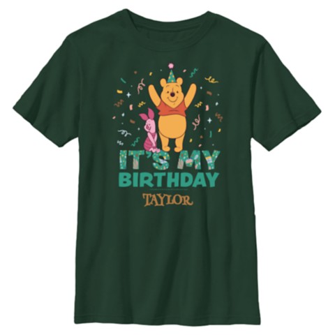 Женские футболки Disney Winnie the Pooh and Piglet ''It's My Birthday'' Party Matching T-Shirt – Customized