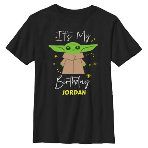Женские футболки Disney Grogu ''It's My Birthday'' T-Shirt – Star Wars: The Mandalorian – Customized