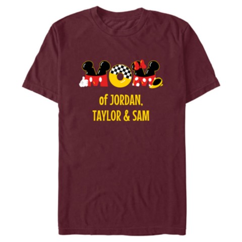 Футболки Disney Mickey Mouse and Minnie Mouse Letters "Mom" Mother's Day T-Shirt – Customized
