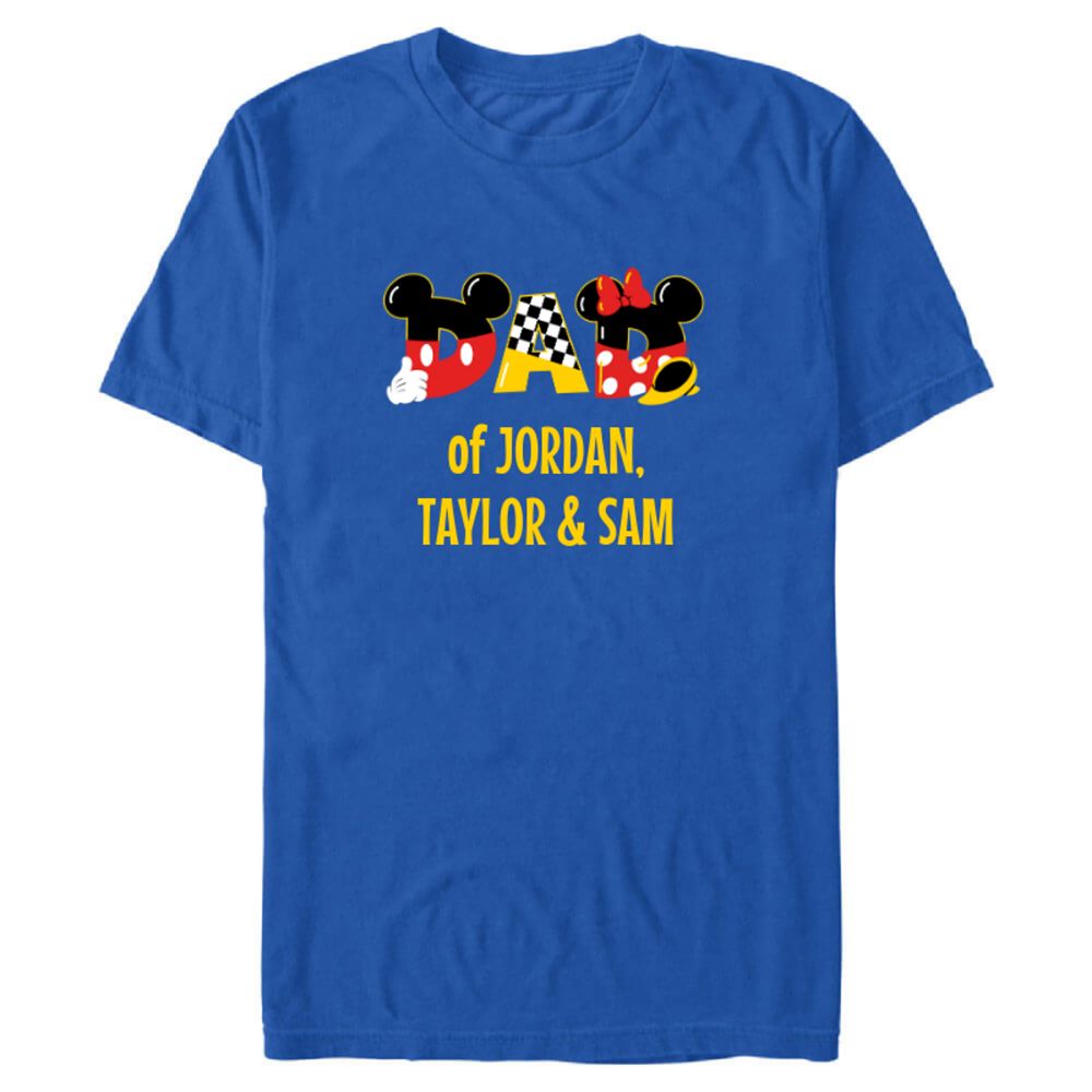 Mickey and Minnie Mouse Dad Fathers Day T-Shirt for Adults Customized Official shopDisney