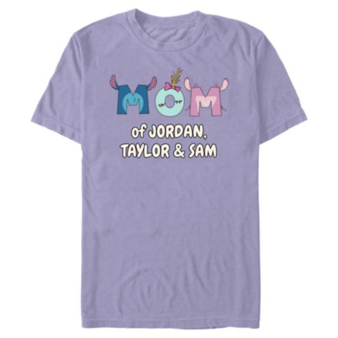 Женские футболки Disney Stitch, Angel & Scrump ''Mom'' Mother's Day T-Shirt – Lilo & Stitch – Customized