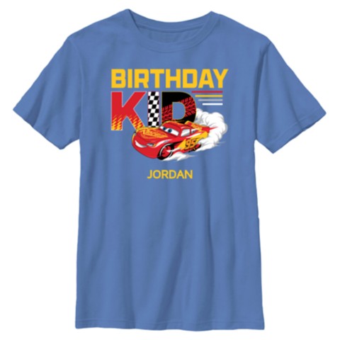 Детские футболки Disney Lightning McQueen ''Birthday Kid'' T-Shirt for Kids – Cars – Customized