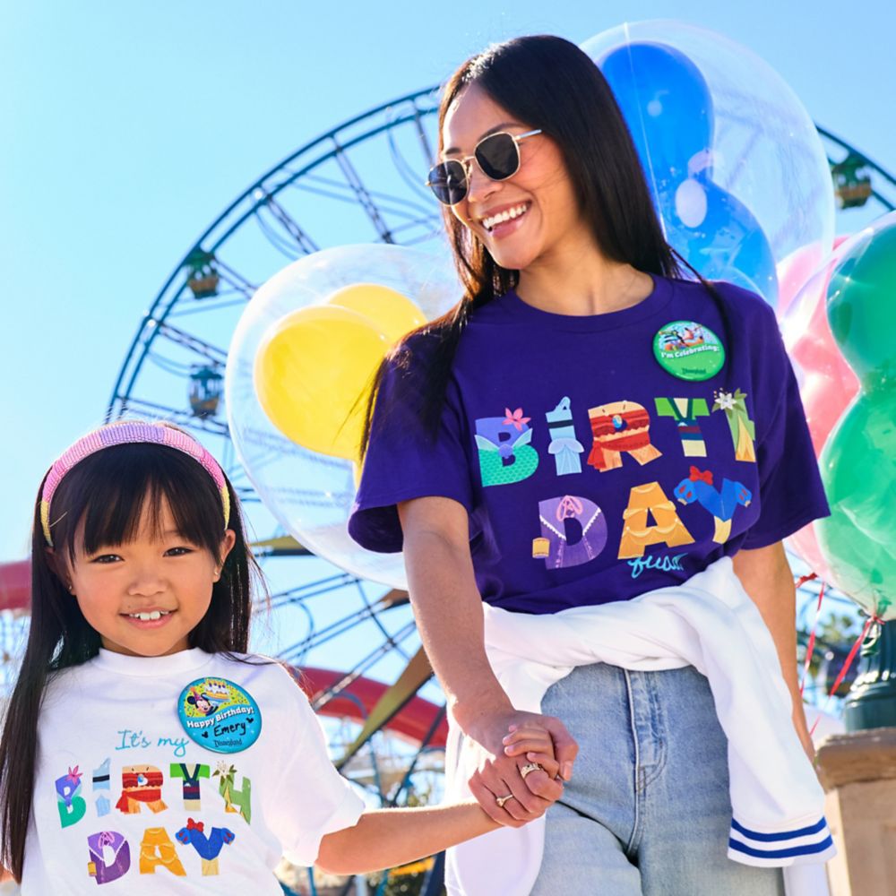 Disney Princess ''Birthday Squad'' Character Letters T-Shirt &ndash; Customized