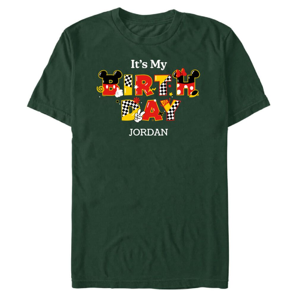 Mickey and Minnie Mouse Its My Birthday T-Shirt for Kids Customized Official shopDisney