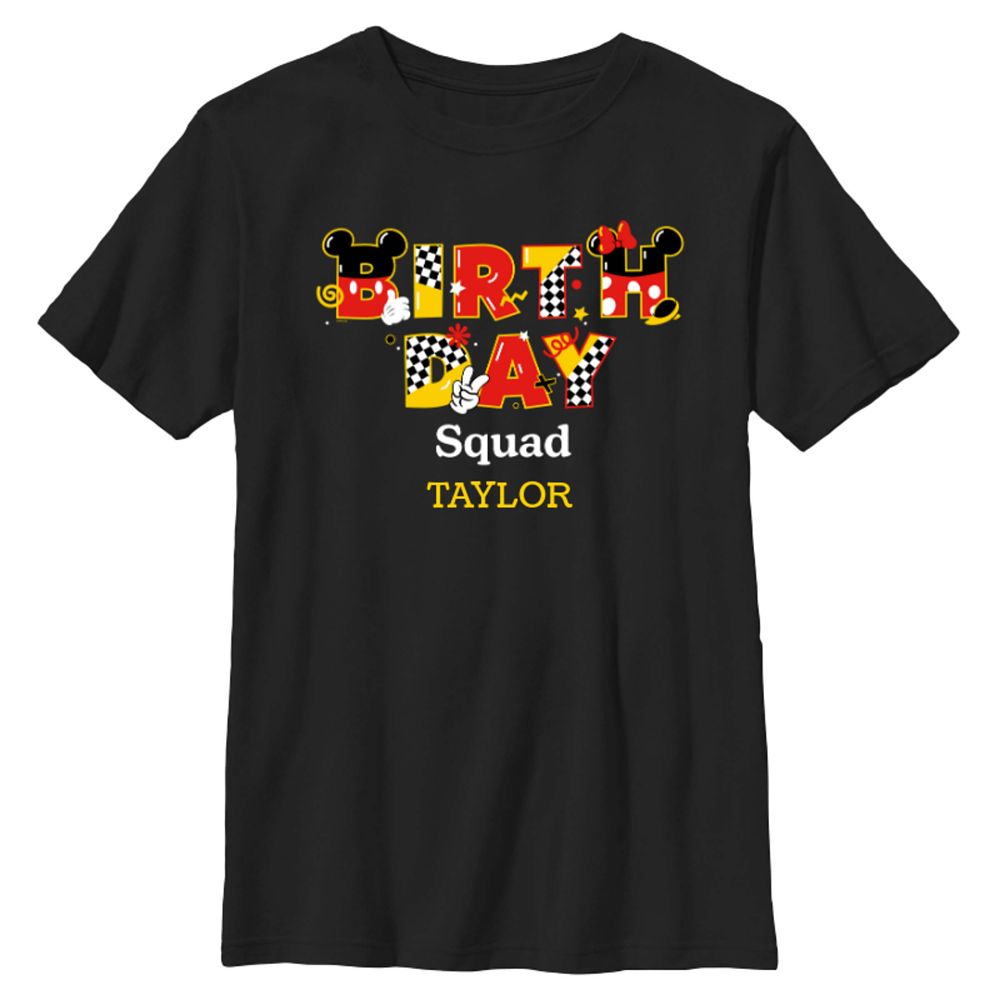 Mickey and Minnie Mouse Birthday Squad T-Shirt for Kids Customized Official shopDisney