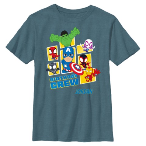 Футболки Disney Spidey and His Amazing Friends ''Birthday Crew'' T-Shirt for Kids – Customized
