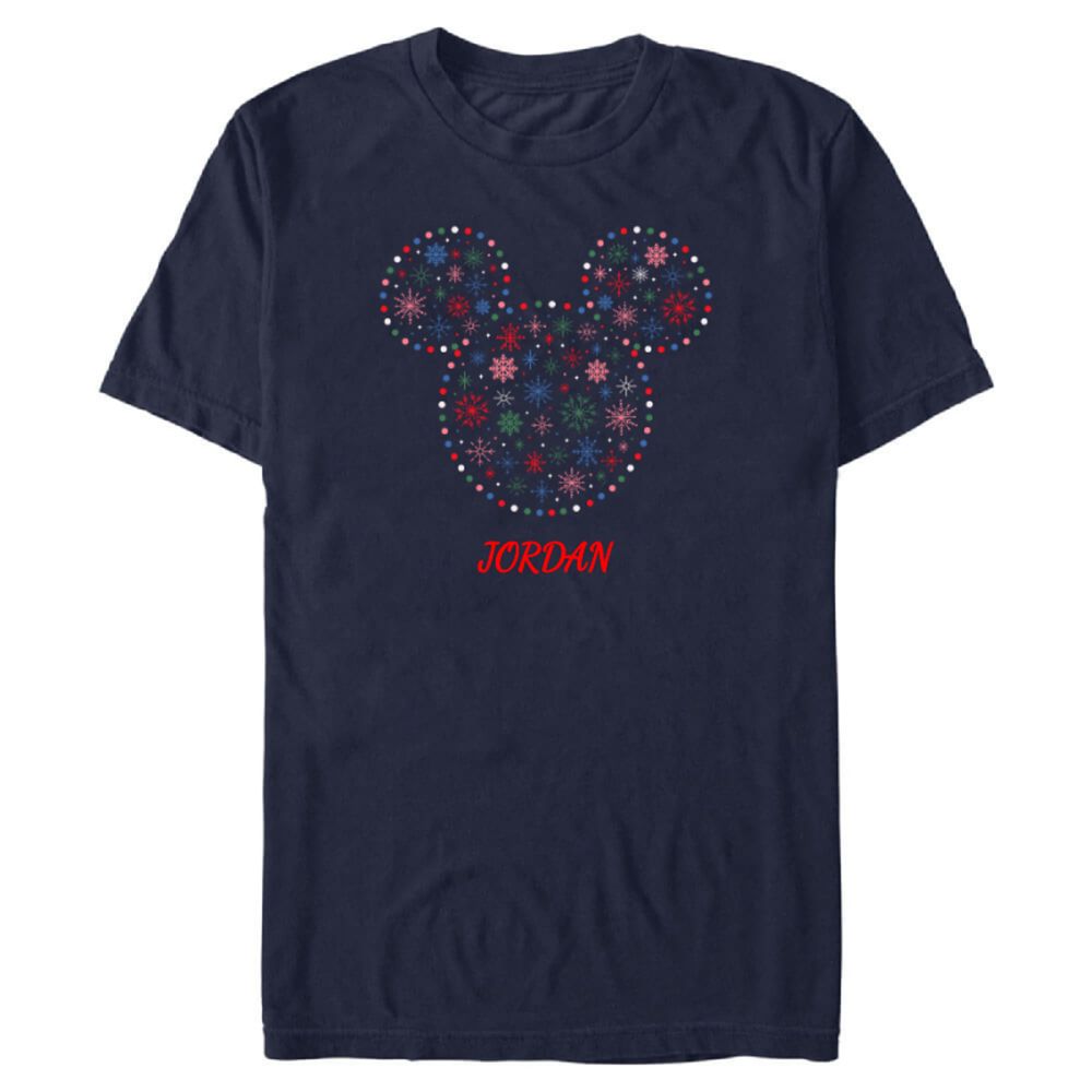 Mickey Mouse Icon Holiday Lights and Snowflakes T-Shirt  Customized Official shopDisney