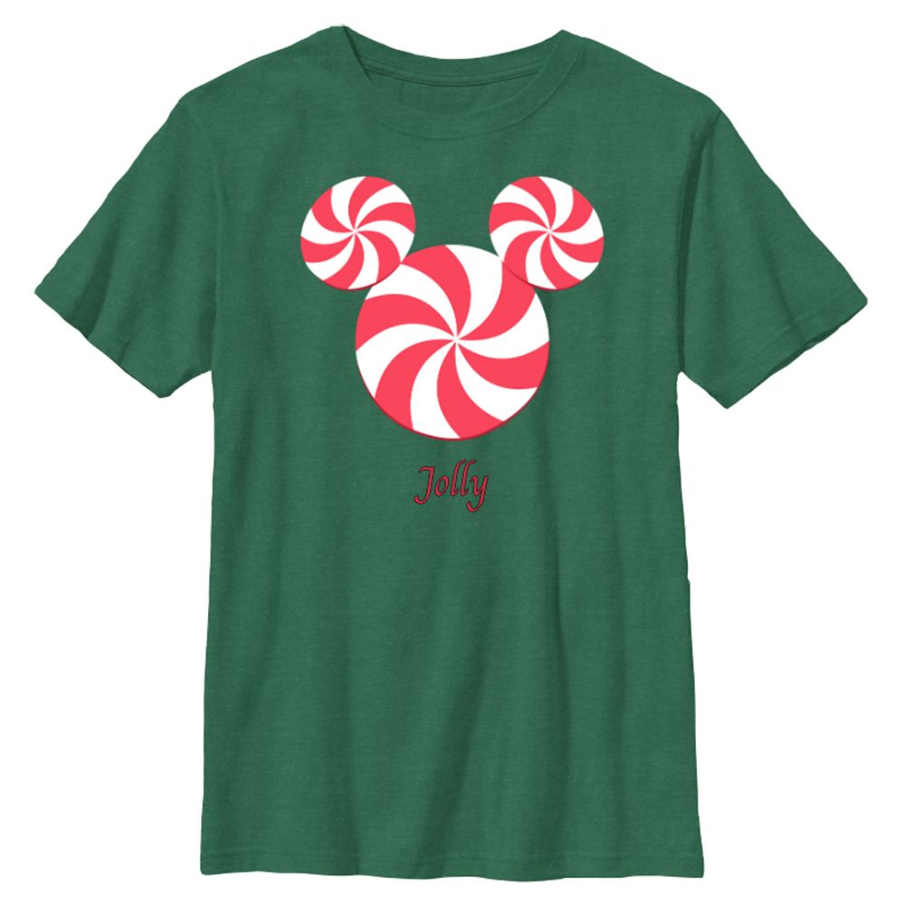 Mickey Mouse Icon Peppermint Swirl Holiday T-Shirt Customized Official shopDisney