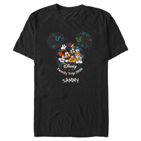 Футболки Disney Mickey Mouse and Friends Fireworks ''Disney Family Trip'' 2026 T-Shirt for Adults – Customized