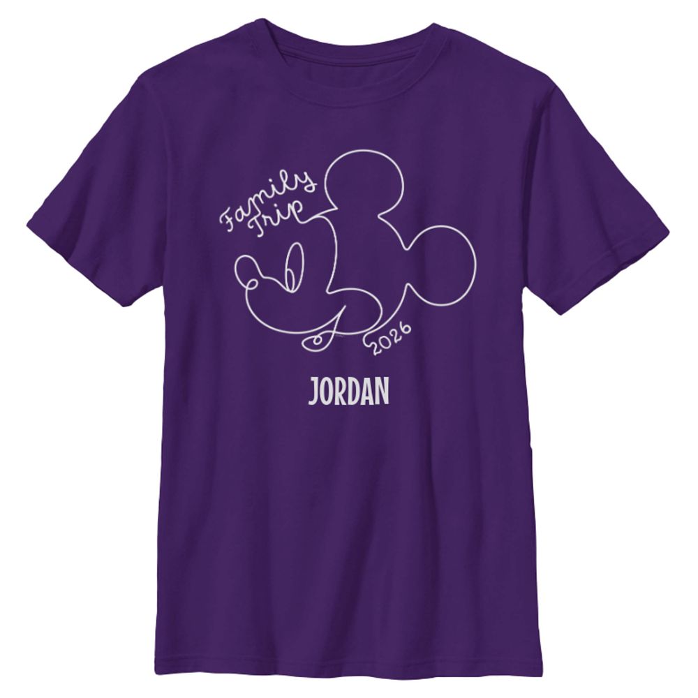 Mickey Mouse ''Family Trip 2026'' T-Shirt for Kids &ndash; Customized