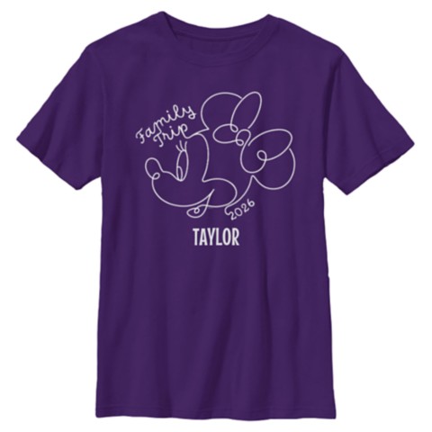 Футболки Disney Minnie Mouse ''Family Trip 2026'' T-Shirt for Kids – Customized