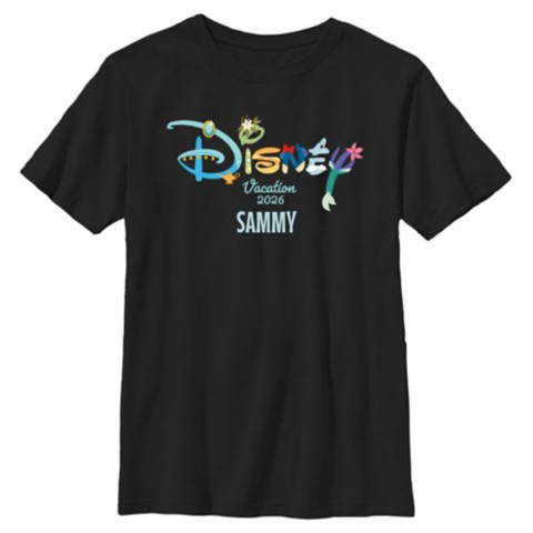 Футболки Disney Princess ''Disney Vacation 2026'' Logo T-Shirt for Kids – Customized