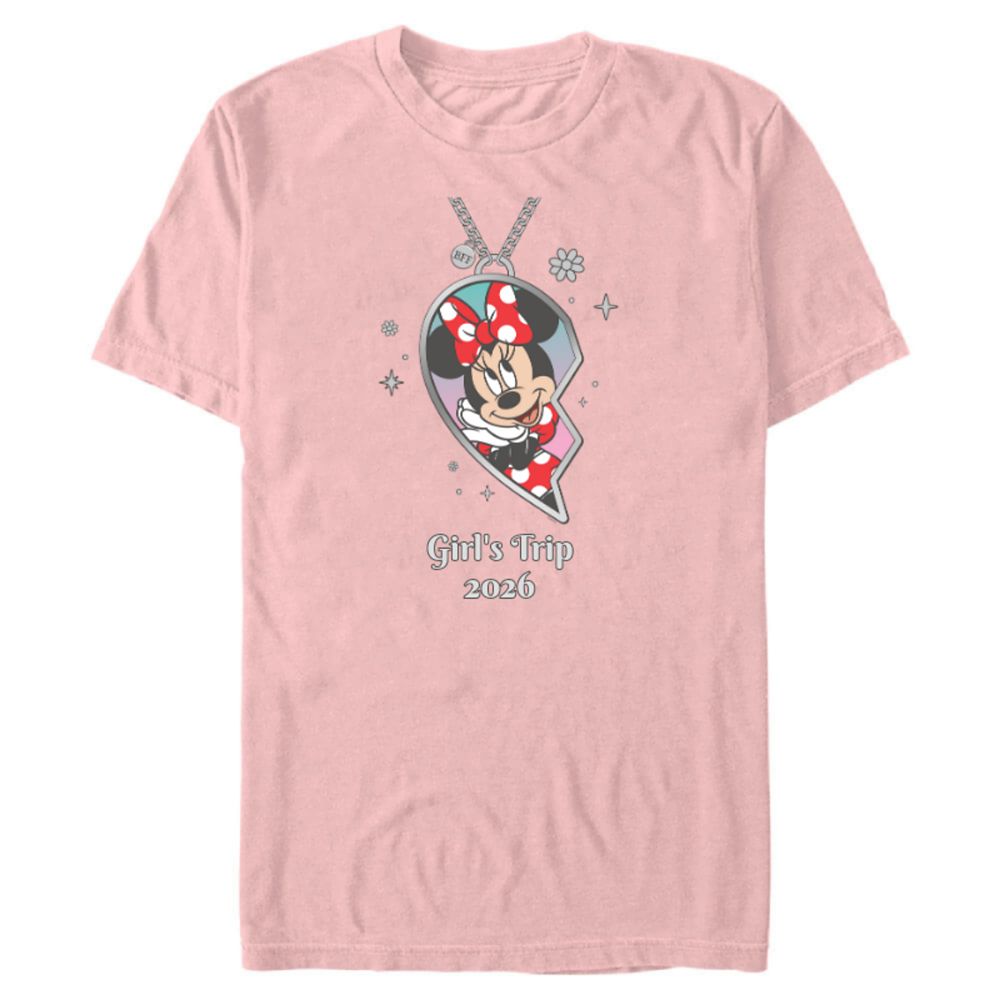 Minnie Mouse BFF Best Friends Matching Heart Necklace T-Shirt &ndash; Customized