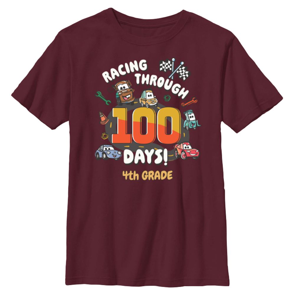 Cars ''Racing Through 100 Days of School'' T-Shirt &ndash; Customized