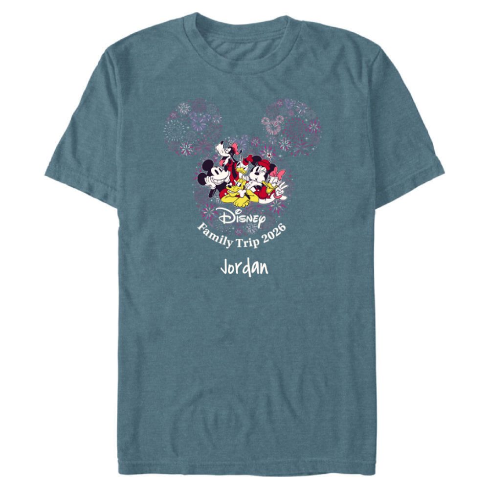 Disney Family Trip 2026 Valentine's Day Vacation Fireworks T-Shirt &ndash; Customized