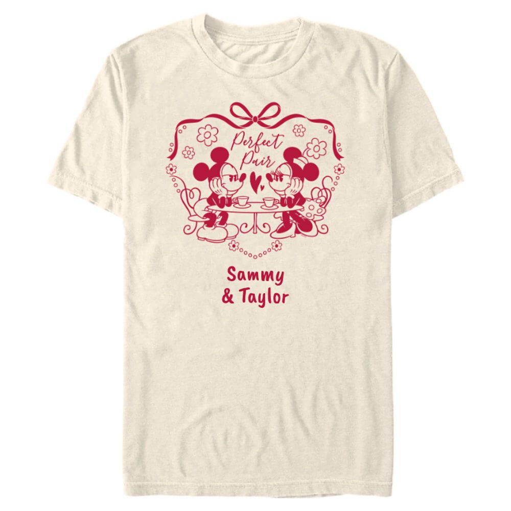 Mickey and Minnie Mouse ''Perfect Pair'' Valentine's Day Coquette Style T-Shirt &ndash; Customized