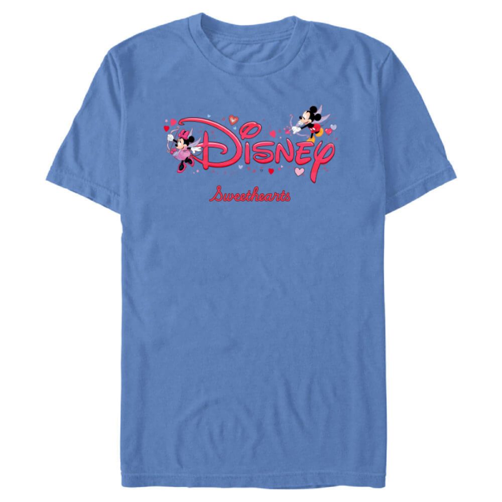 Mickey and Minnie Mouse Valentine's Day Script Logo T-Shirt &ndash; Customized