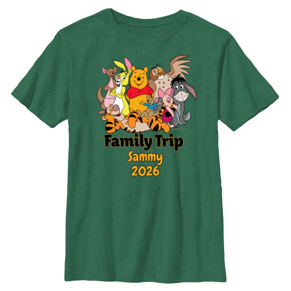 Winnie the Pooh and Pals ''Family Trip'' Vacation T-Shirt for Kids &ndash; Customized