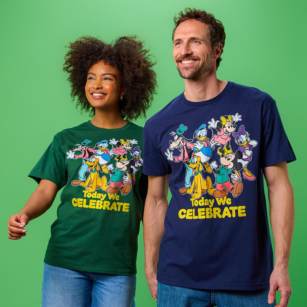 Mickey Mouse and Friends ''Today We Celebrate'' Party Matching T-Shirt for Adults &ndash; Customized