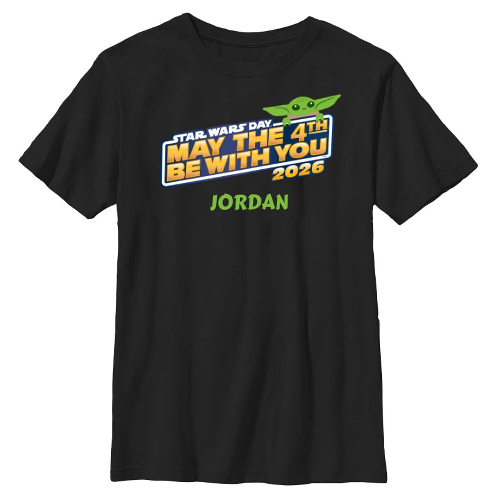 Grogu &ndash; Star Wars Day: May the 4th Be With You 2026 Logo T-Shirt for Kids &ndash; Customized
